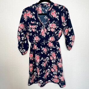 ✨ Closet Refresh - Rue21 Navy and Pink Floral Dress